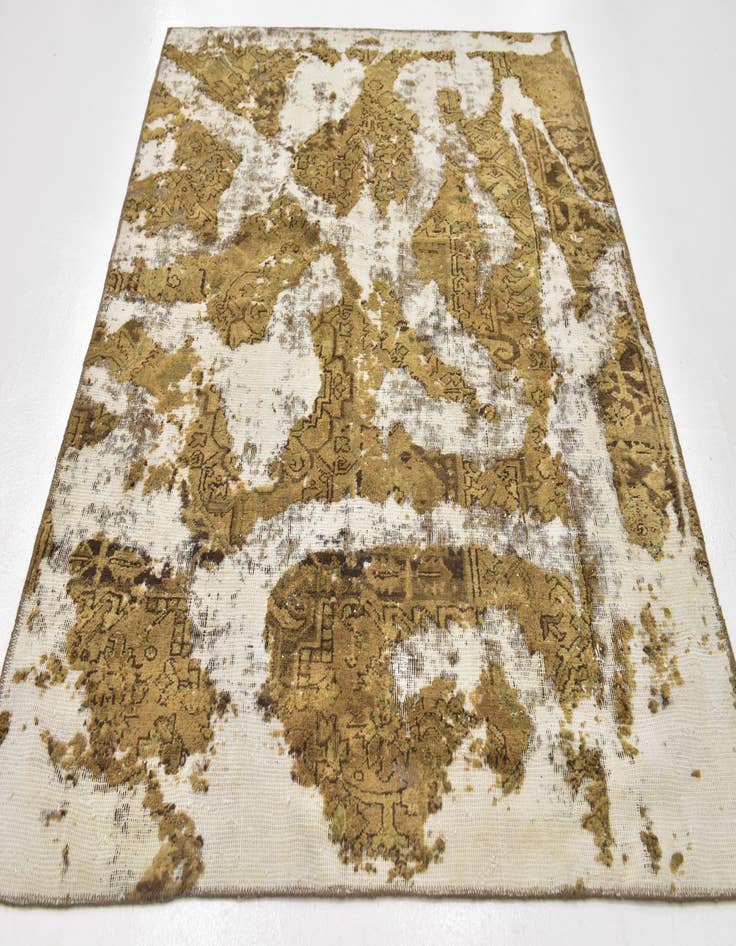 Detail image of  5' 2 x 6' 7  Hand Knotted Ultra Vintage Persian Wool Rug