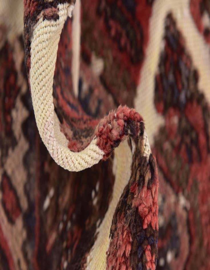 Detail image of  6' 2 x 8' 8  Hand Knotted Ultra Vintage Persian Wool Rug