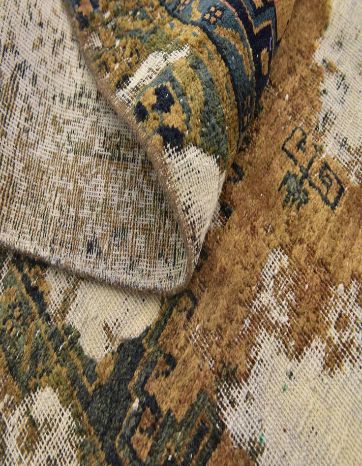 Detail image of  4' 10 x 6' 10  Hand Knotted Ultra Vintage Persian Wool Rug