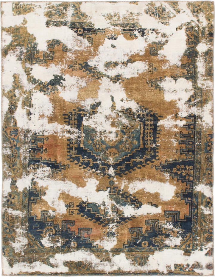  4' 10 x 6' 10  Hand Knotted Ultra Vintage Persian W...