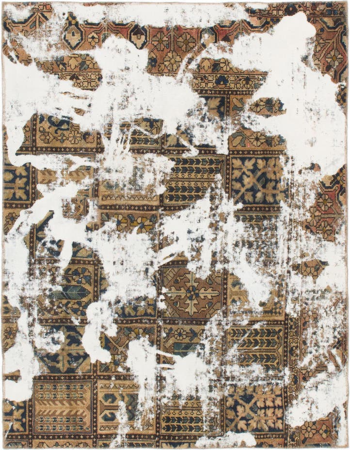 5' 4 x 7' 8  Hand Knotted Ultra Vintage Persian W...