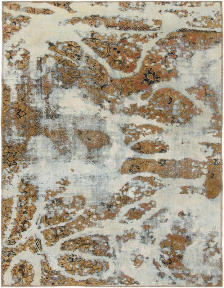  5' 2 x 8'  Hand Knotted Ultra Vintage Persian W...