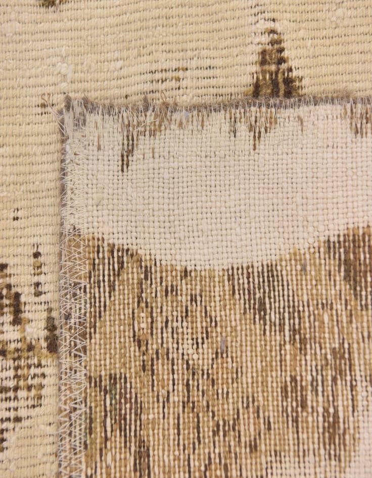 Detail image of  4' 8 x 7' 4  Hand Knotted Ultra Vintage Persian Wool Rug