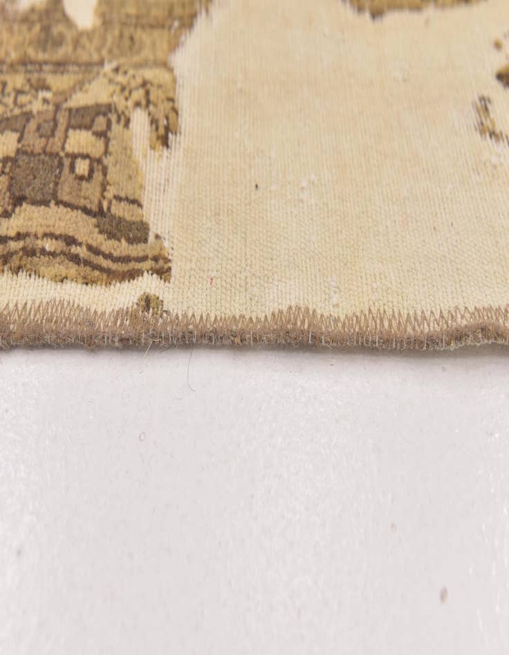 Detail image of  4' 8 x 7' 4  Hand Knotted Ultra Vintage Persian Wool Rug