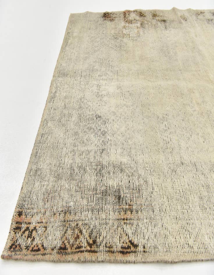 Detail image of  3' 9 x 5' 8  Hand Knotted Ultra Vintage Persian Wool Rug