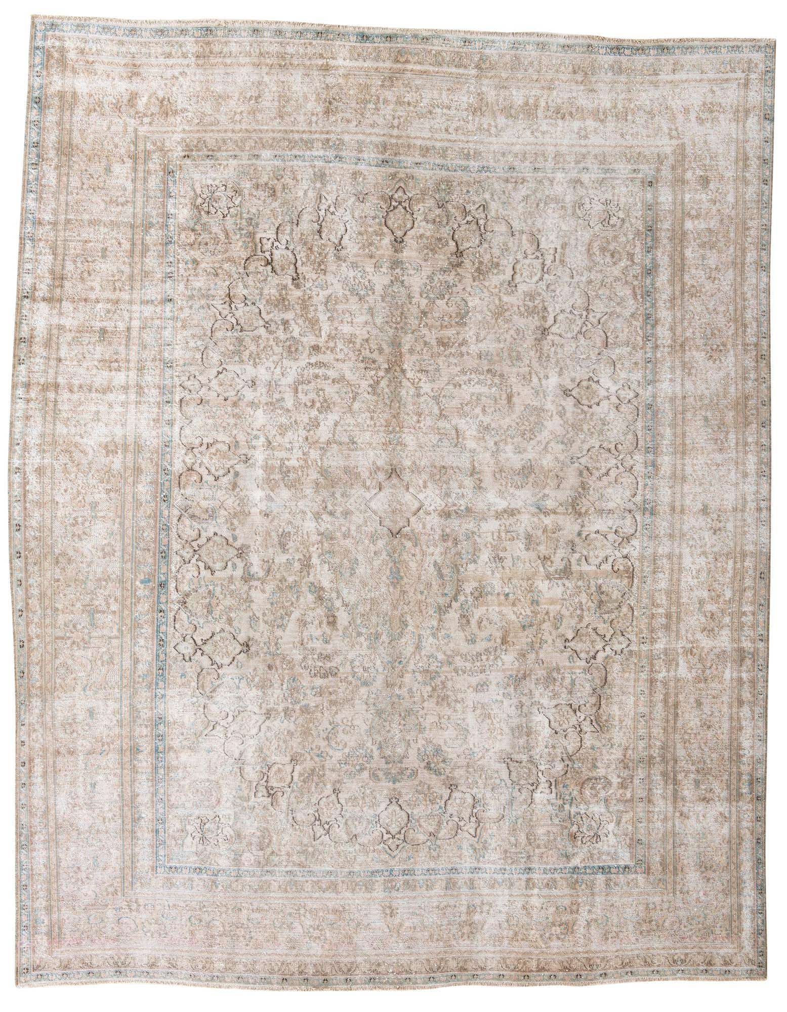 Primary image  10' x 12' 4  Hand Knotted Ultra Vintage Persian Wool Rug