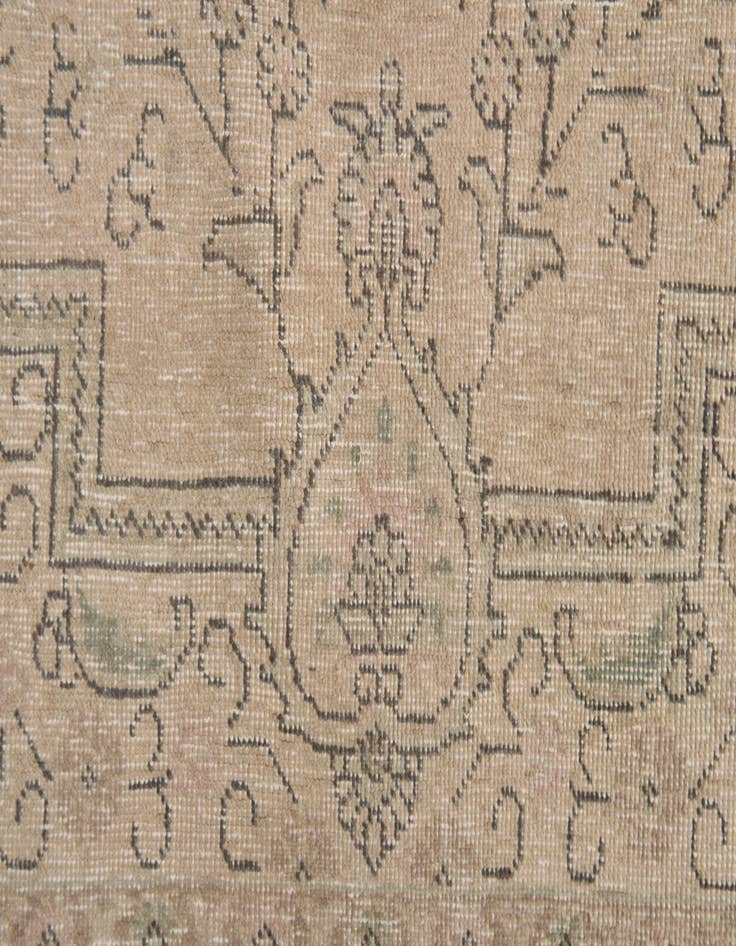 Detail image of  10' x 13'  Hand Knotted Ultra Vintage Persian Wool Rug