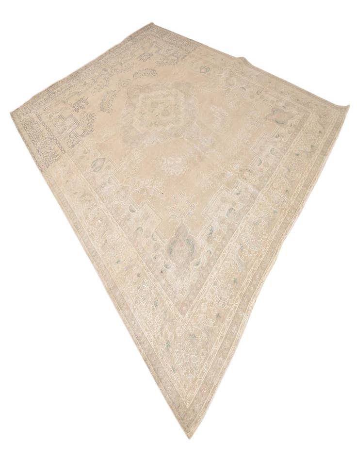 Detail image of  10' x 13'  Hand Knotted Ultra Vintage Persian Wool Rug