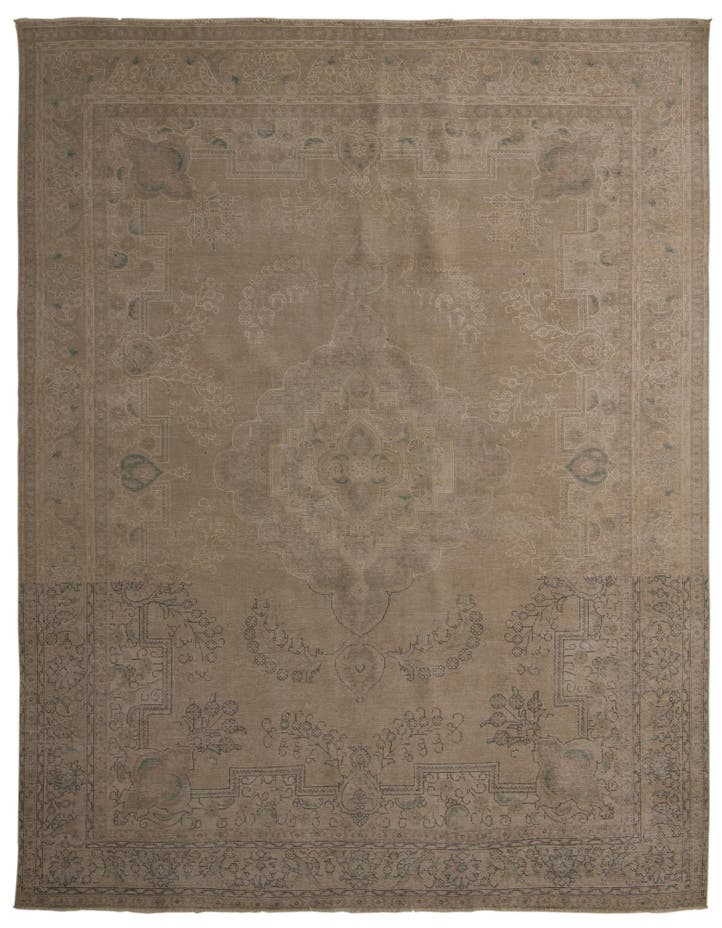  10' x 13'  Hand Knotted Ultra Vintage Persian W...