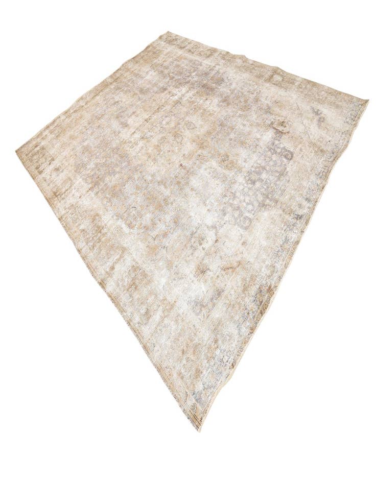 Detail image of  9' 10 x 12'  Hand Knotted Ultra Vintage Persian Wool Rug