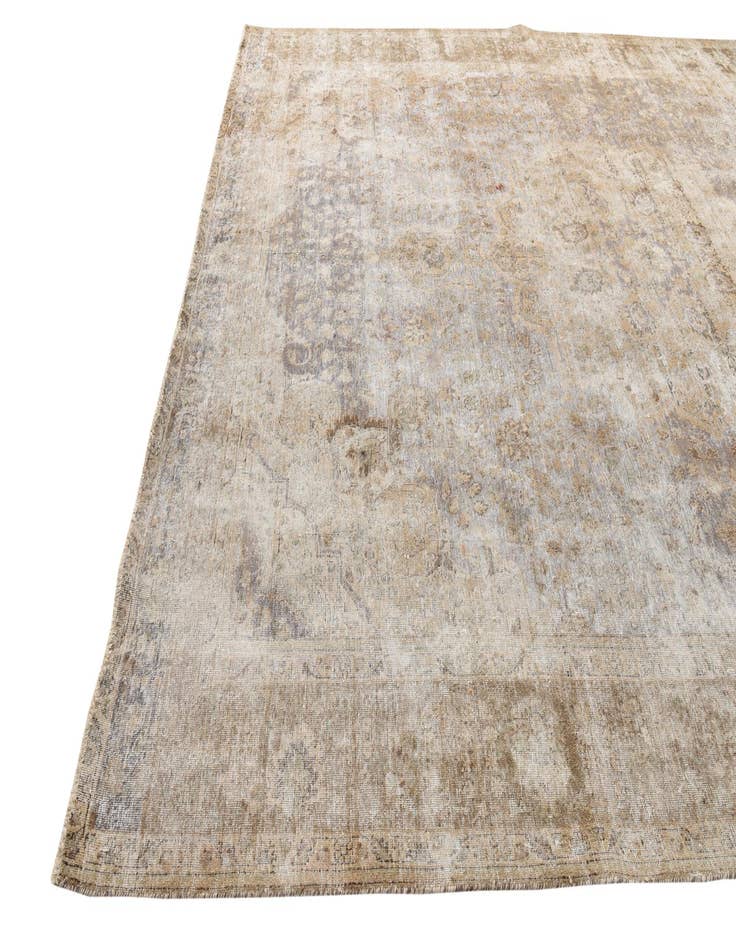 Detail image of  9' 10 x 12'  Hand Knotted Ultra Vintage Persian Wool Rug