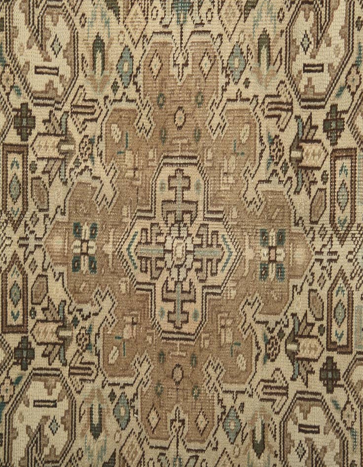 Detail image of 6' 5 x 9' 6 Hand Knotted Ultra Vintage Persian Wool Rug