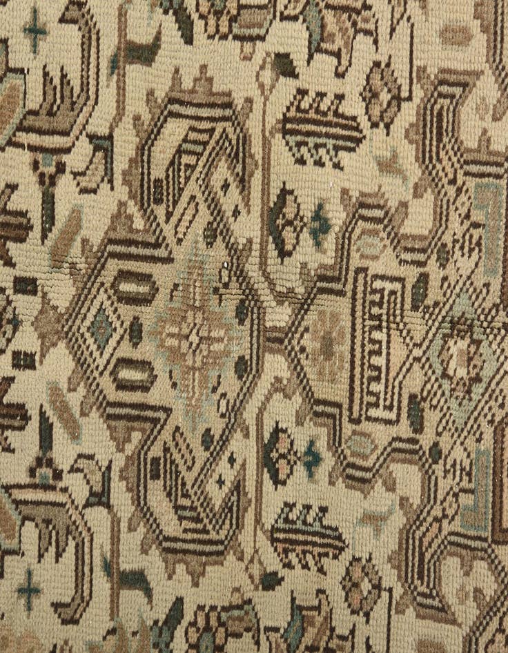 Detail image of 6' 5 x 9' 6 Hand Knotted Ultra Vintage Persian Wool Rug