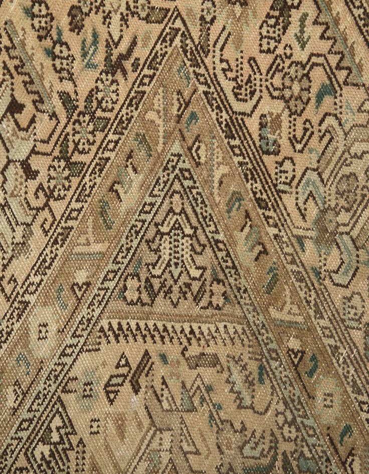Detail image of 6' 5 x 9' 6 Hand Knotted Ultra Vintage Persian Wool Rug