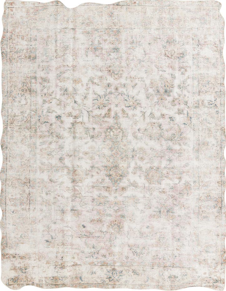  9' 1 x 12'  Hand Knotted Ultra Vintage Persian W...