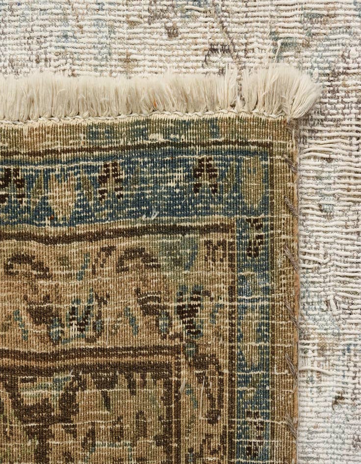 Detail image of  6' 5 x 9' 5  Hand Knotted Ultra Vintage Persian Wool Rug