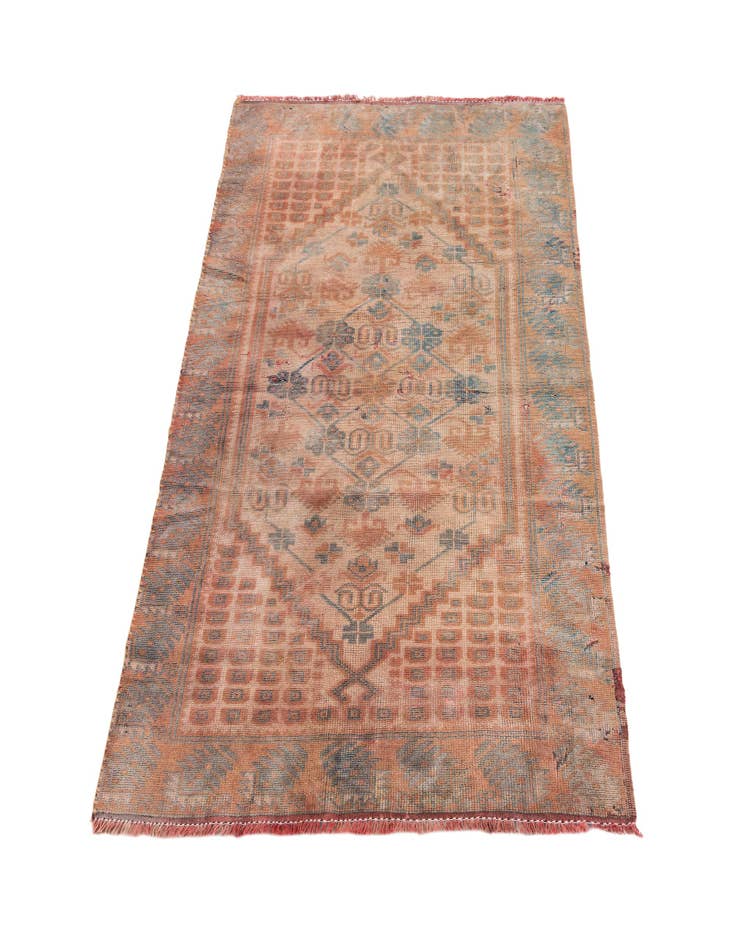 Detail image of  2' 6 x 4' 3  Hand Knotted Ultra Vintage Persian Wool Rug