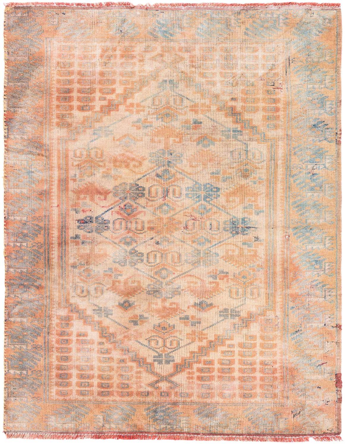 Primary image  2' 6 x 4' 3  Hand Knotted Ultra Vintage Persian Wool Rug