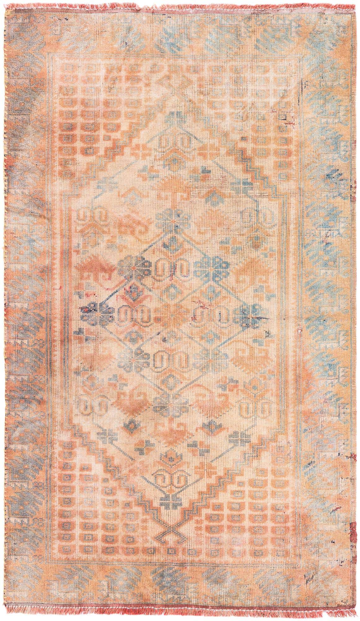 Primary image 2' 6 x 4' 3 Hand Knotted Ultra Vintage Persian Wool Rug