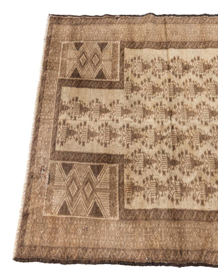 Detail image of  2' 8 x 4' 9  Hand Knotted Ultra Vintage Persian Wool Rug