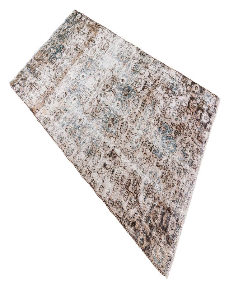 Detail image of  3' 7 x 6' 9  Hand Knotted Ultra Vintage Persian Wool Rug