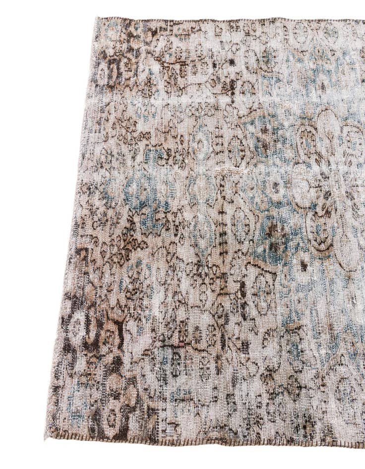 Detail image of  3' 7 x 6' 9  Hand Knotted Ultra Vintage Persian Wool Rug