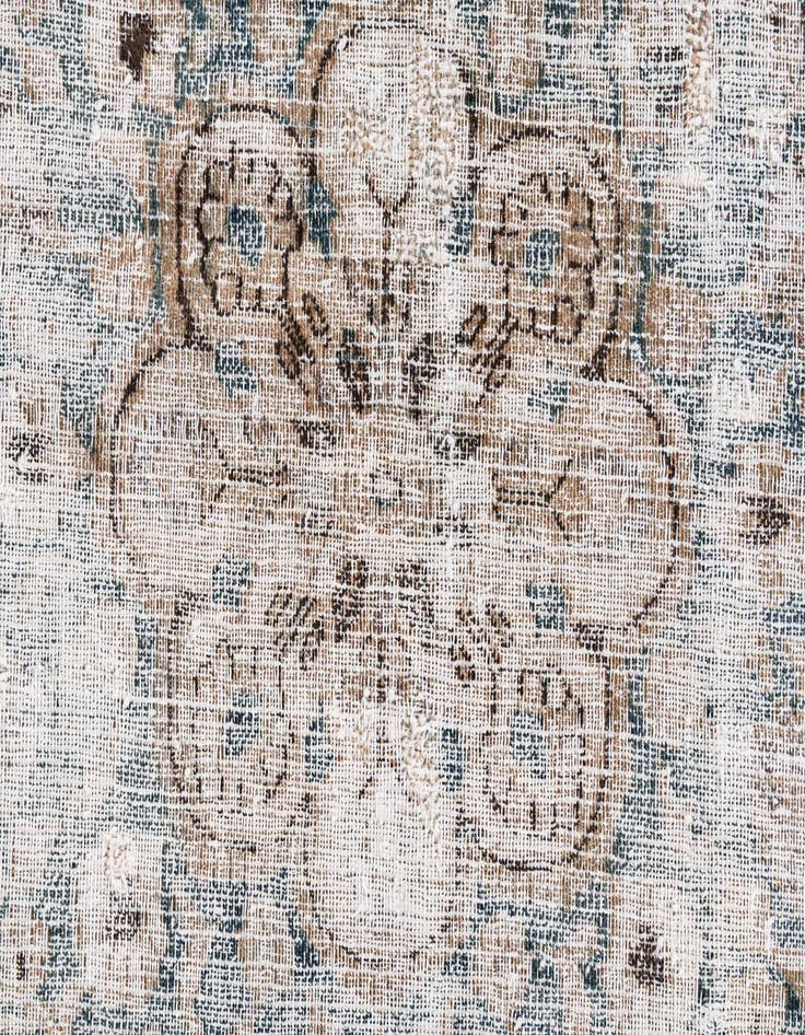 Detail image of  3' 7 x 6' 9  Hand Knotted Ultra Vintage Persian Wool Rug