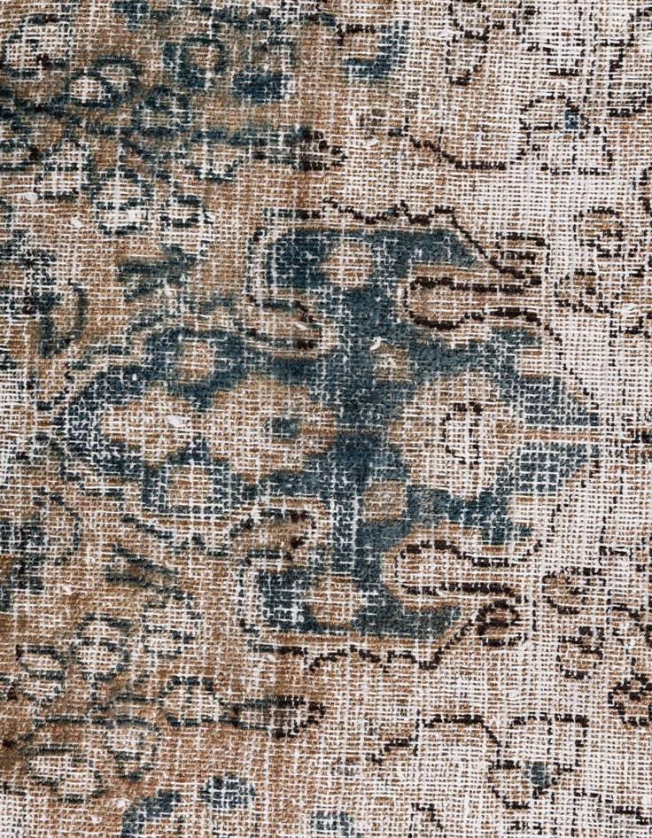 Detail image of  3' 7 x 6' 9  Hand Knotted Ultra Vintage Persian Wool Rug