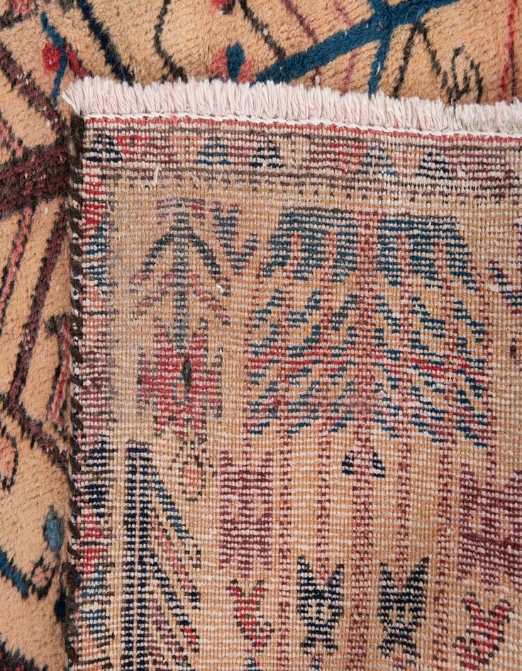 Detail image of  4' 7 x 6'  Hand Knotted Ultra Vintage Persian Wool Rug