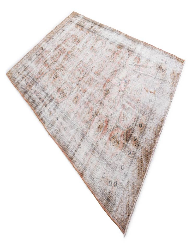 Detail image of  6' 2 x 9' 1  Hand Knotted Ultra Vintage Persian Wool Rug