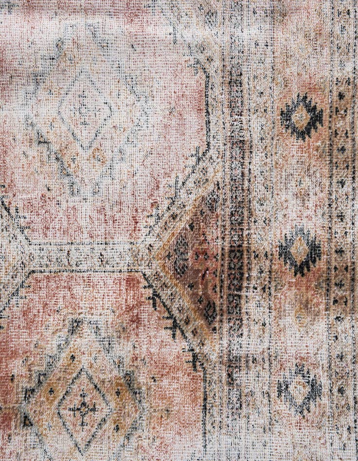 Detail image of  6' 2 x 9' 1  Hand Knotted Ultra Vintage Persian Wool Rug