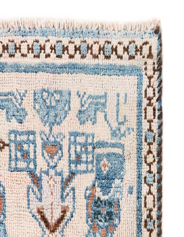 Detail image of  3' 2 x 5' 8  Hand Knotted Ultra Vintage Persian Wool Rug