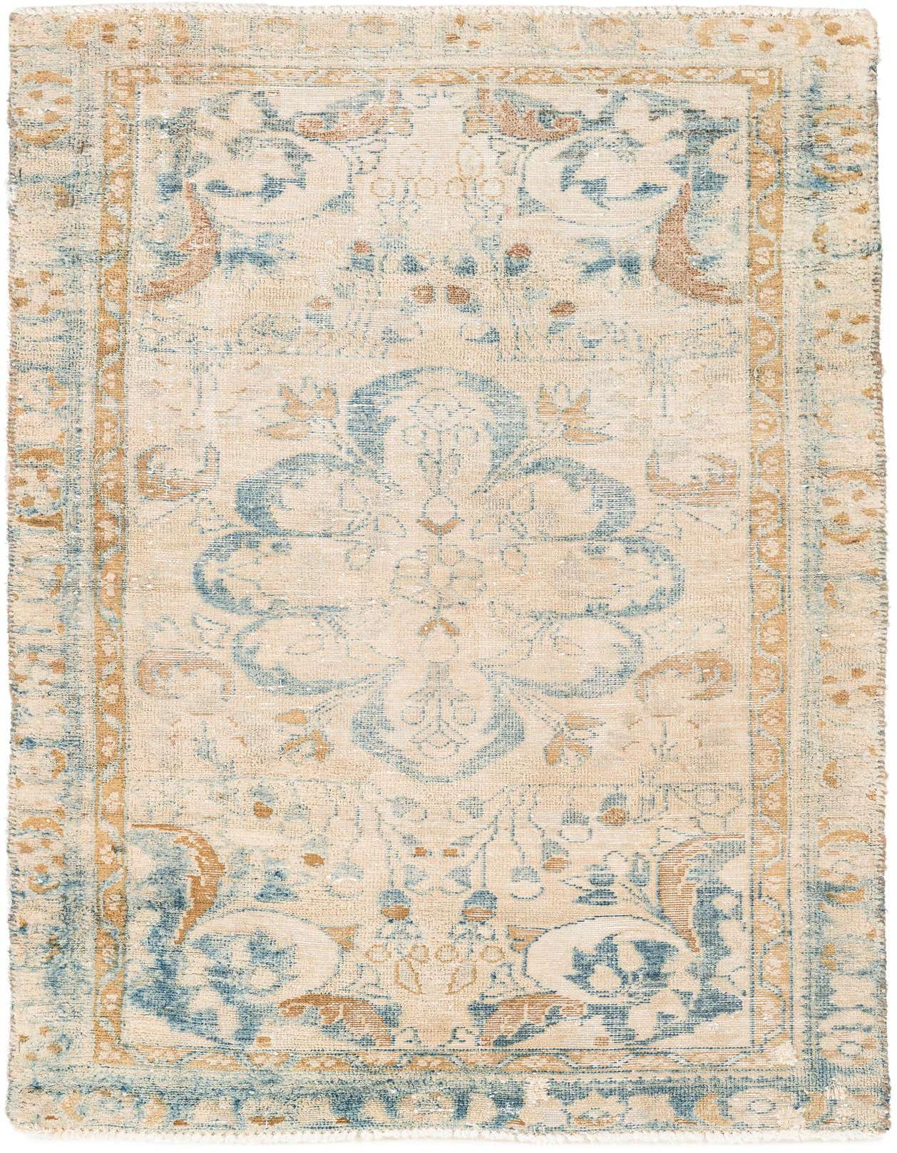 Primary image  3' x 4' 9  Hand Knotted Ultra Vintage Persian Wool Rug