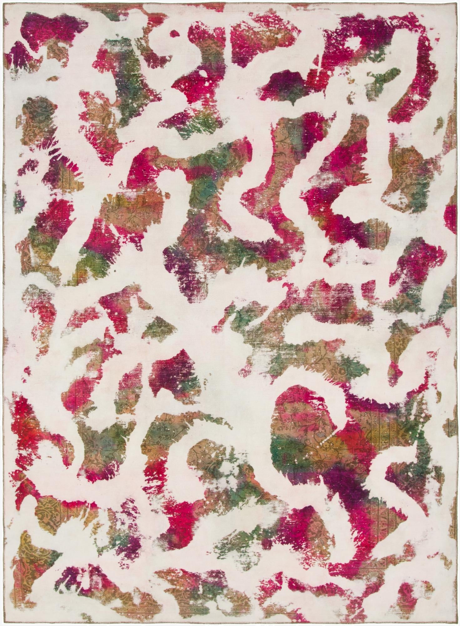  9' 5 x 12' 6  Hand Knotted Ultra Vintage Persian Wool Rug