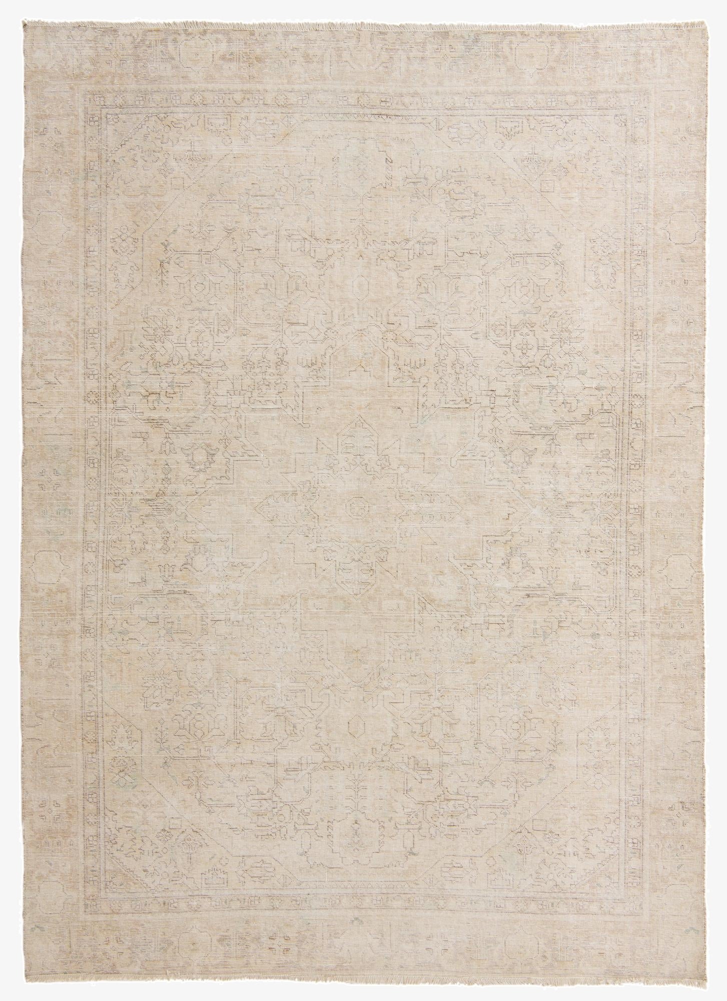  7' 3 x 10' 2  Hand Knotted Ultra Vintage Persian Wool Rug