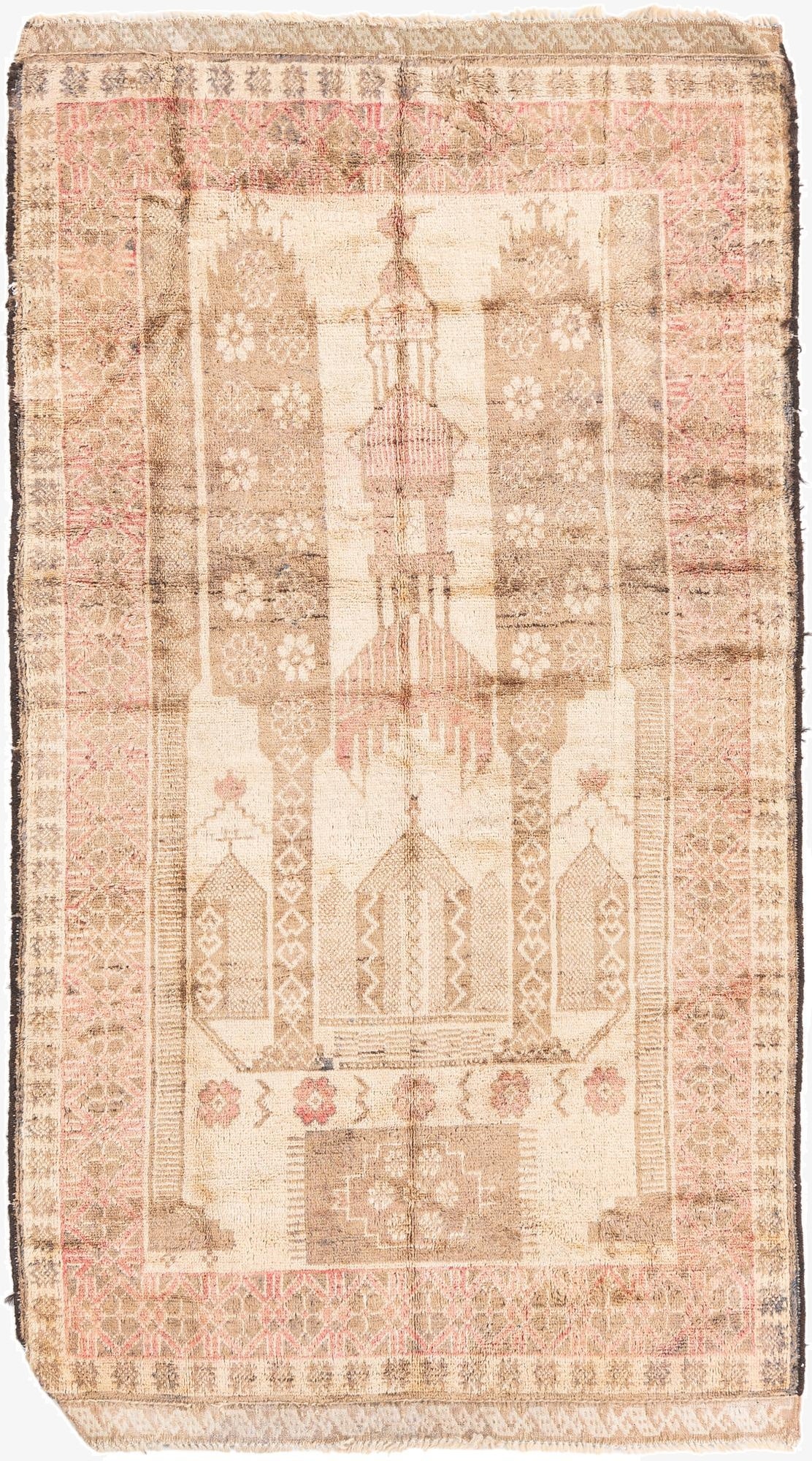  3' x 5' 3  Hand Knotted Ultra Vintage Persian Wool Rug