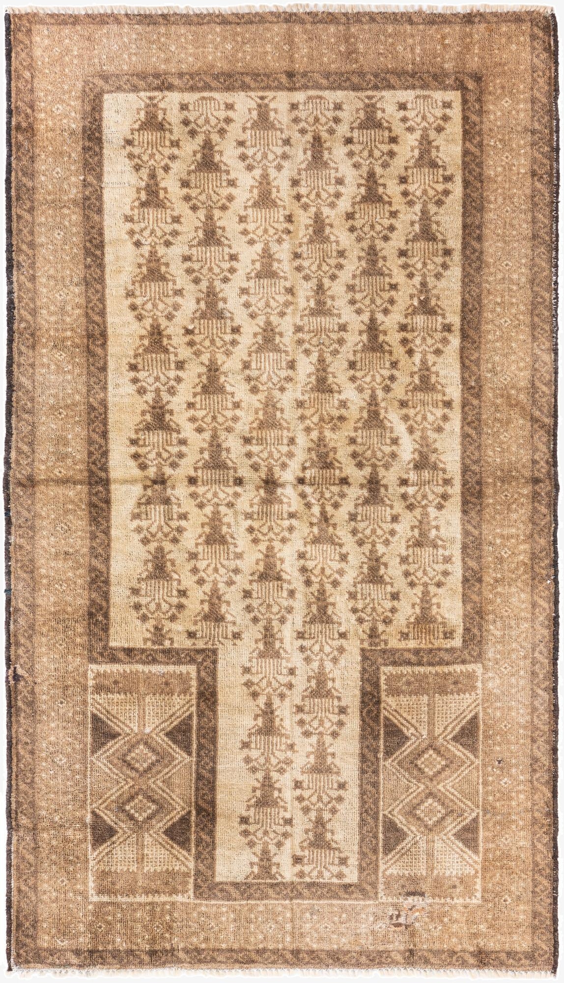  2' 8 x 4' 9  Hand Knotted Ultra Vintage Persian Wool Rug