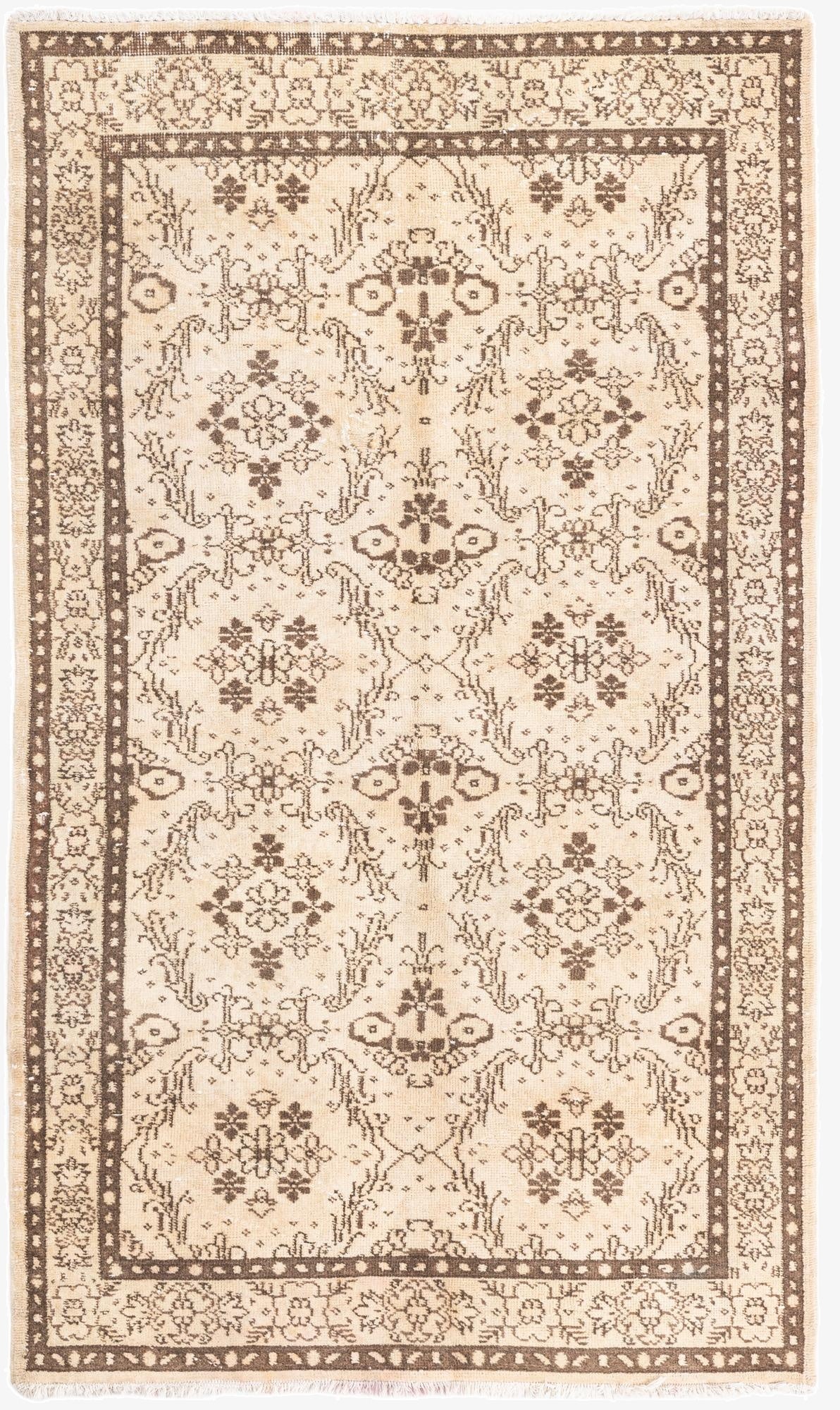  4' x 7'  Hand Knotted Ultra Vintage Persian Wool Rug