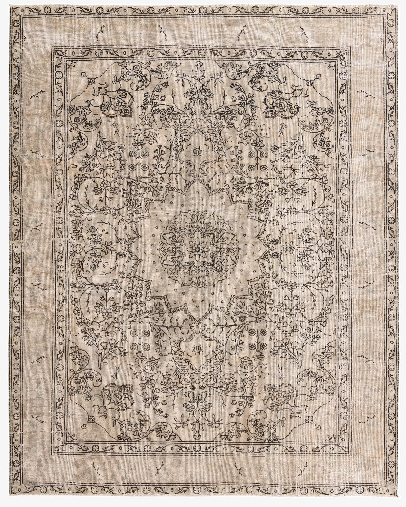  9' 8 x 12' 3  Hand Knotted Ultra Vintage Persian Wool Rug