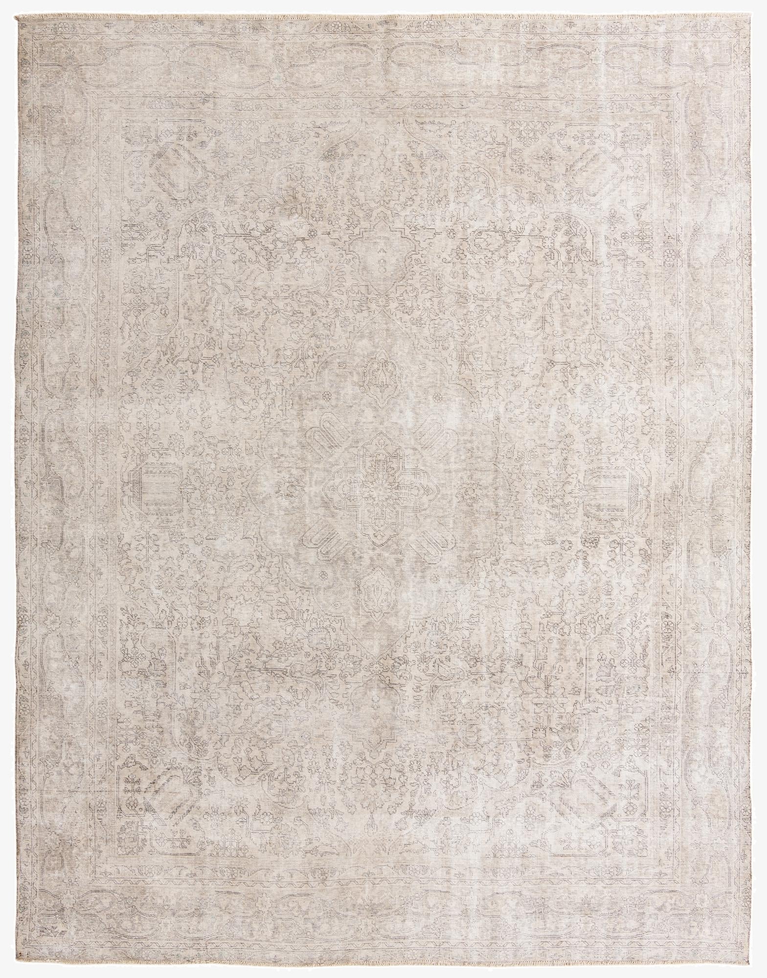  9' 7 x 12' 4  Hand Knotted Ultra Vintage Persian Wool Rug