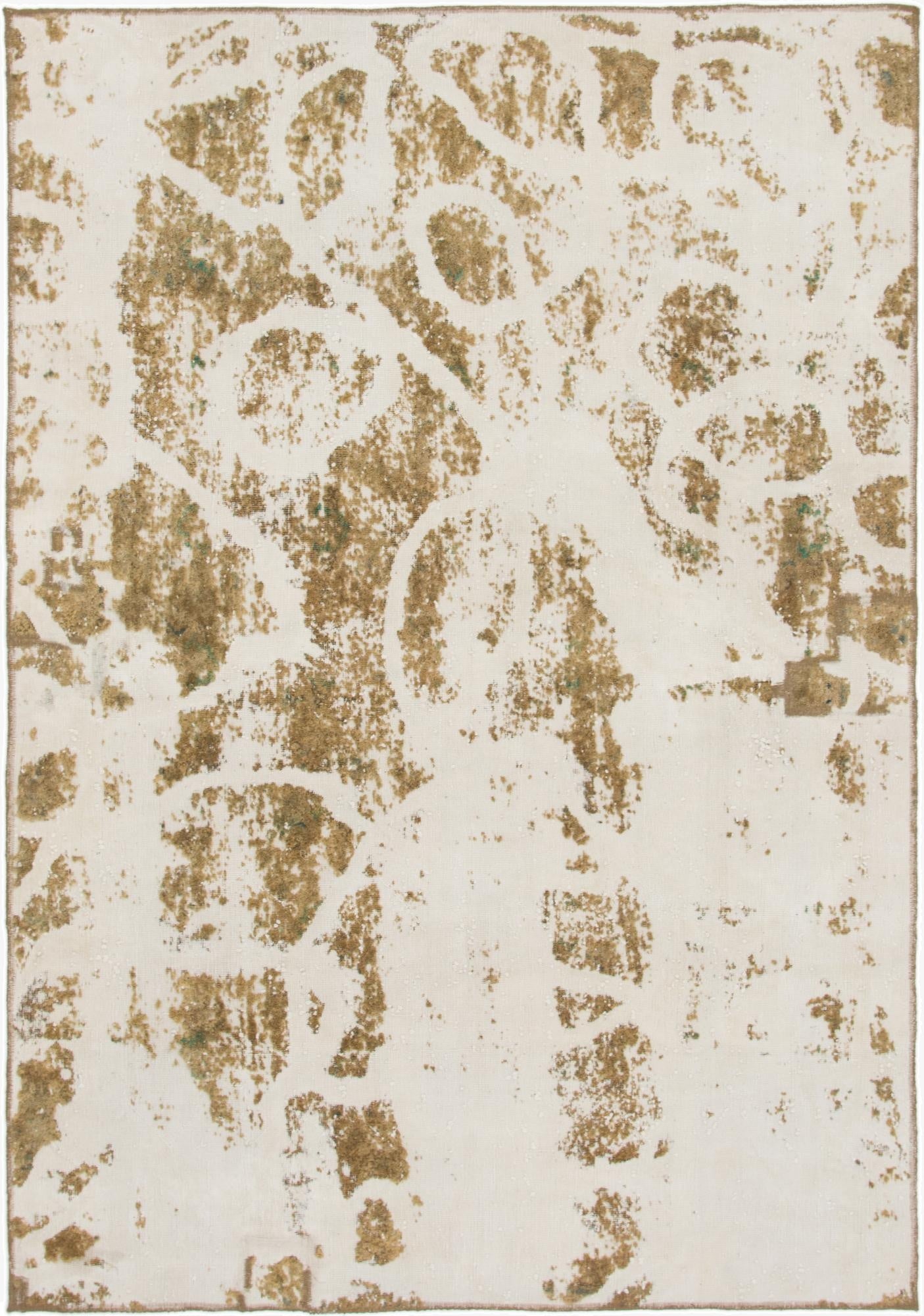  5' 9 x 8' 4  Hand Knotted Ultra Vintage Persian Wool Rug