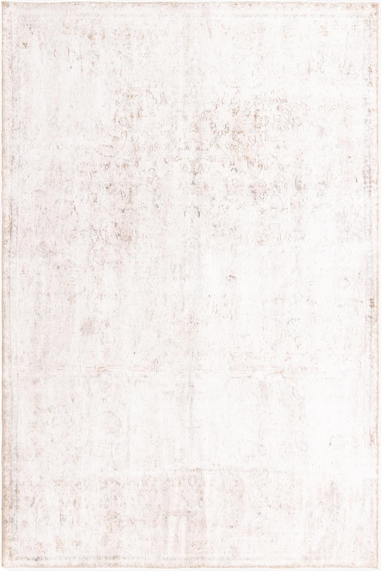  6' 9 x 10' 3  Hand Knotted Ultra Vintage Persian Wool Rug