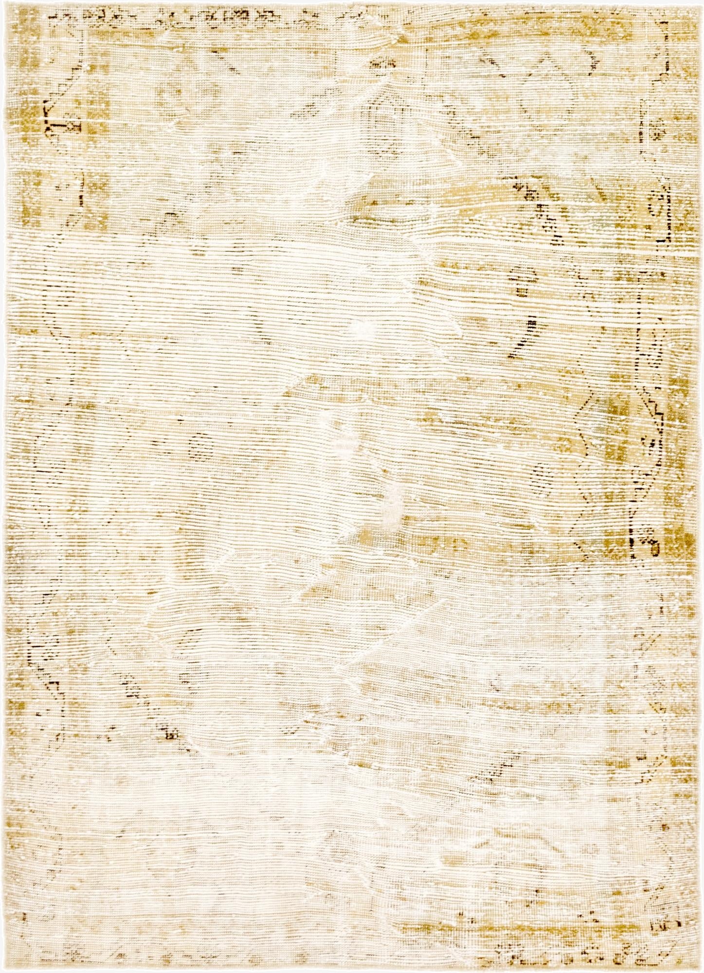  4' 8 x 6' 4  Hand Knotted Ultra Vintage Persian Wool Rug