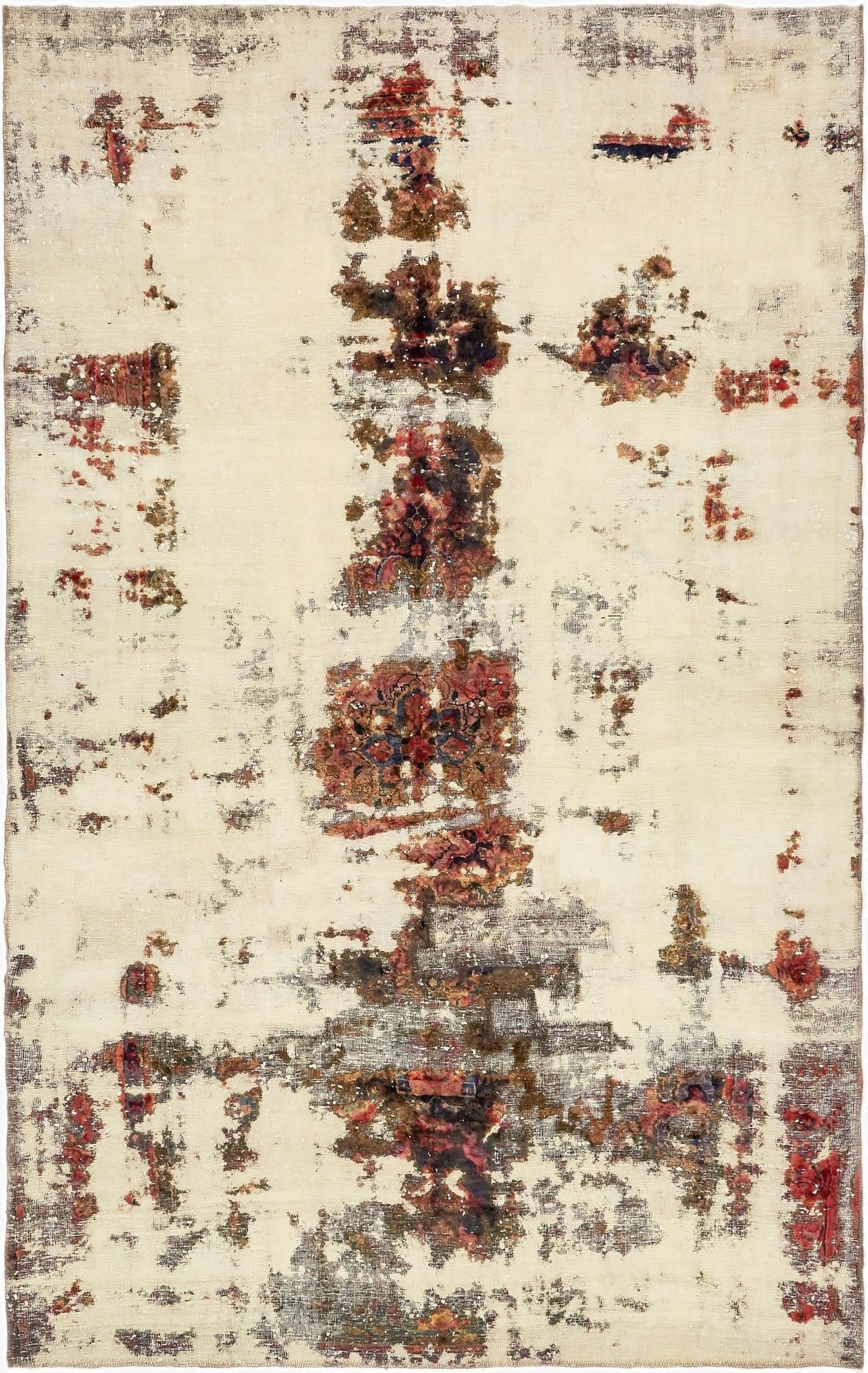  6' x 9' 10  Hand Knotted Ultra Vintage Persian Wool Rug