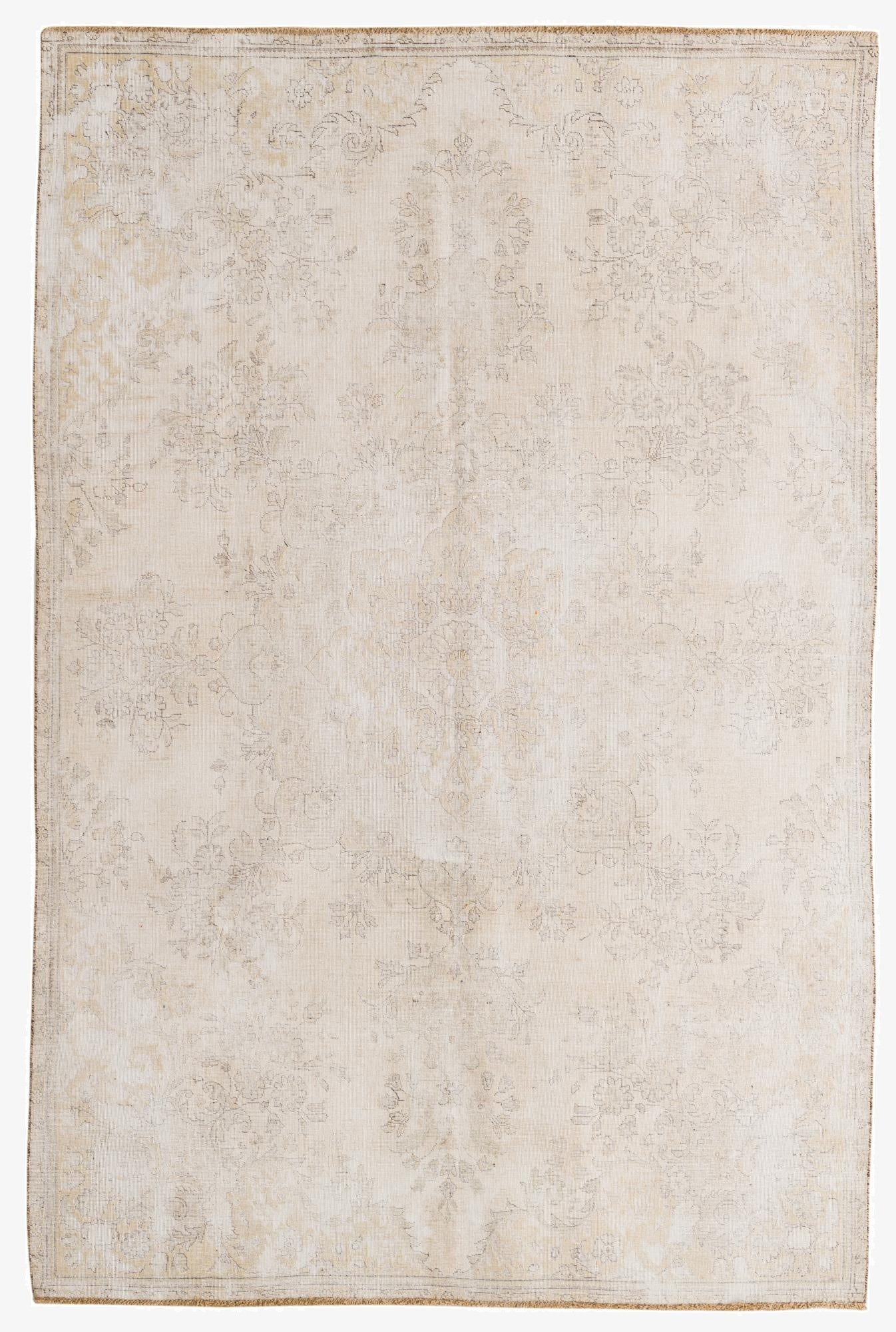  6' 1 x 9' 1  Hand Knotted Ultra Vintage Persian Wool Rug