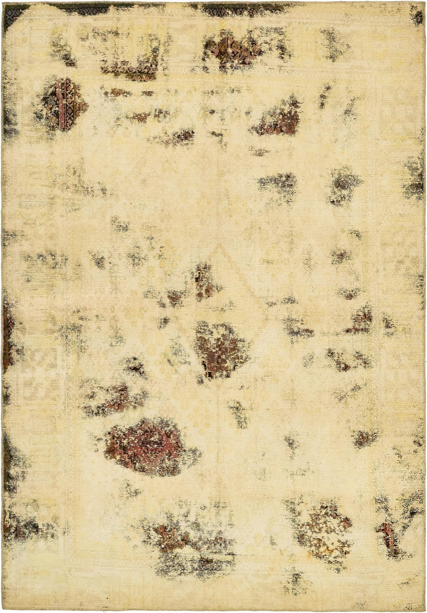  6' 9 x 9' 9  Hand Knotted Ultra Vintage Persian Wool Rug