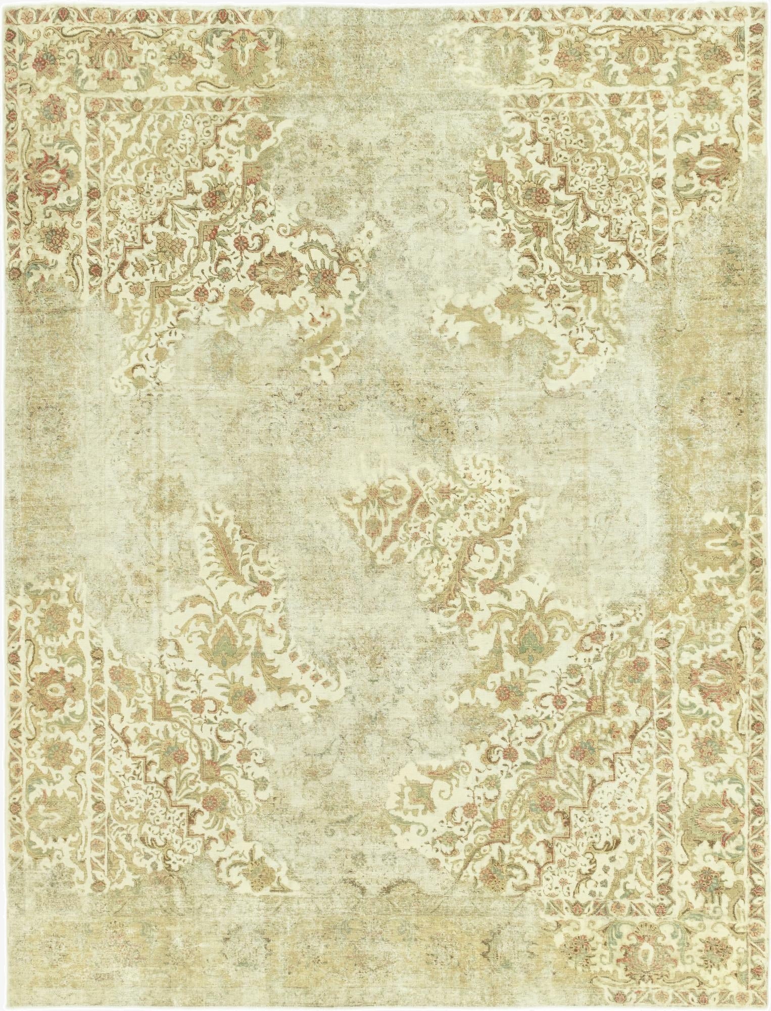  9' 6 x 12' 4  Hand Knotted Ultra Vintage Persian Wool Rug