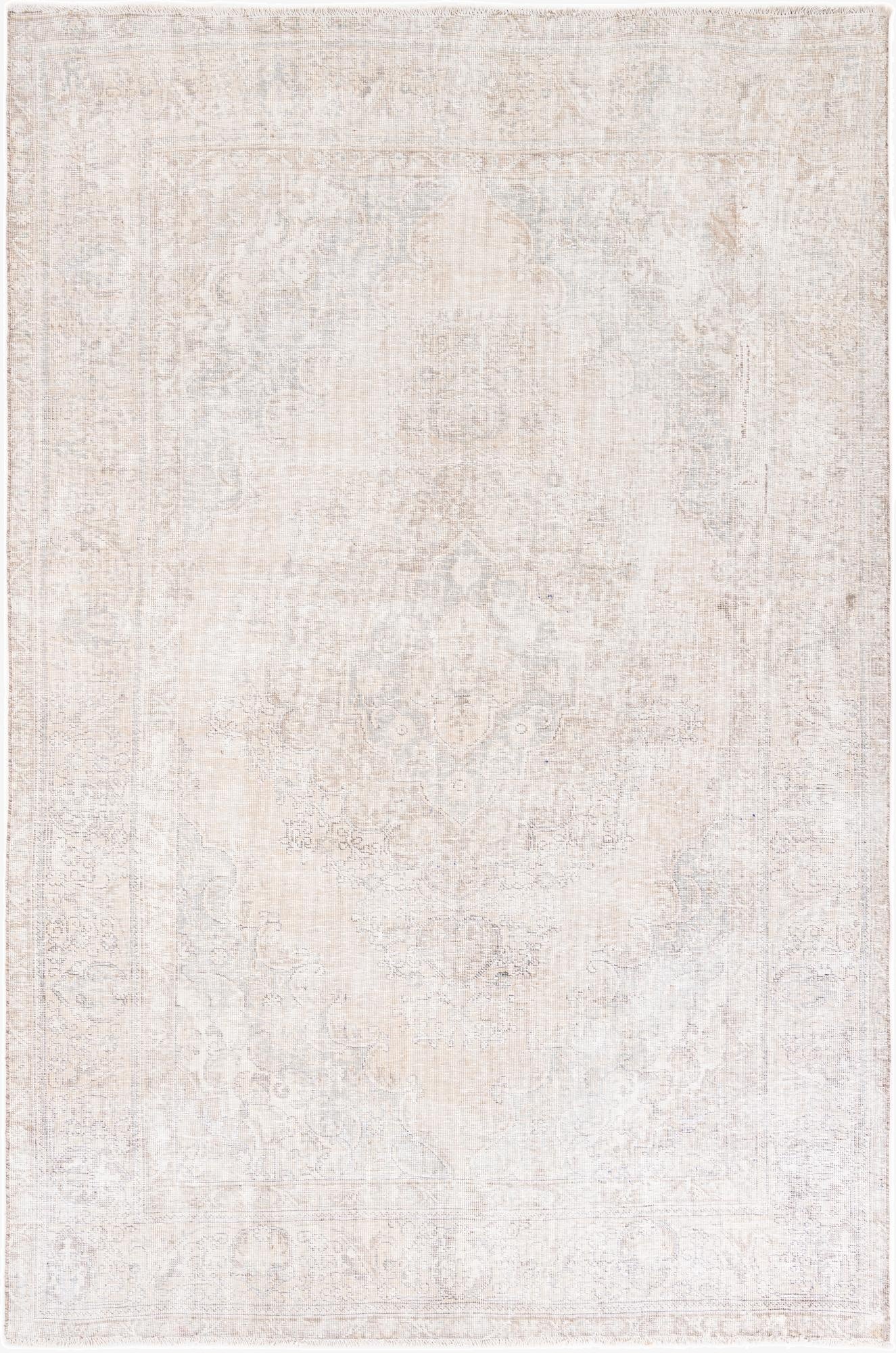  6' 3 x 9' 4  Hand Knotted Ultra Vintage Persian Wool Rug