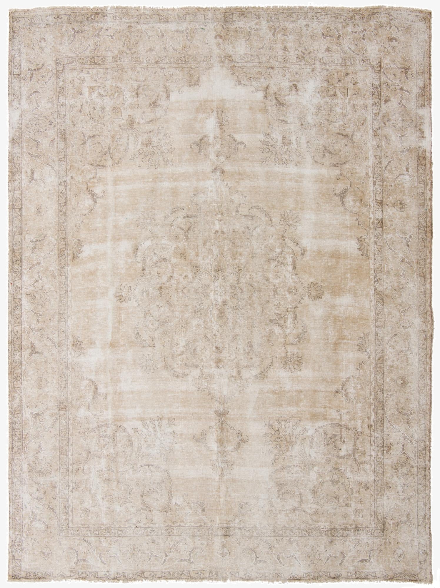  9' 7 x 12' 10  Hand Knotted Ultra Vintage Persian Wool Rug