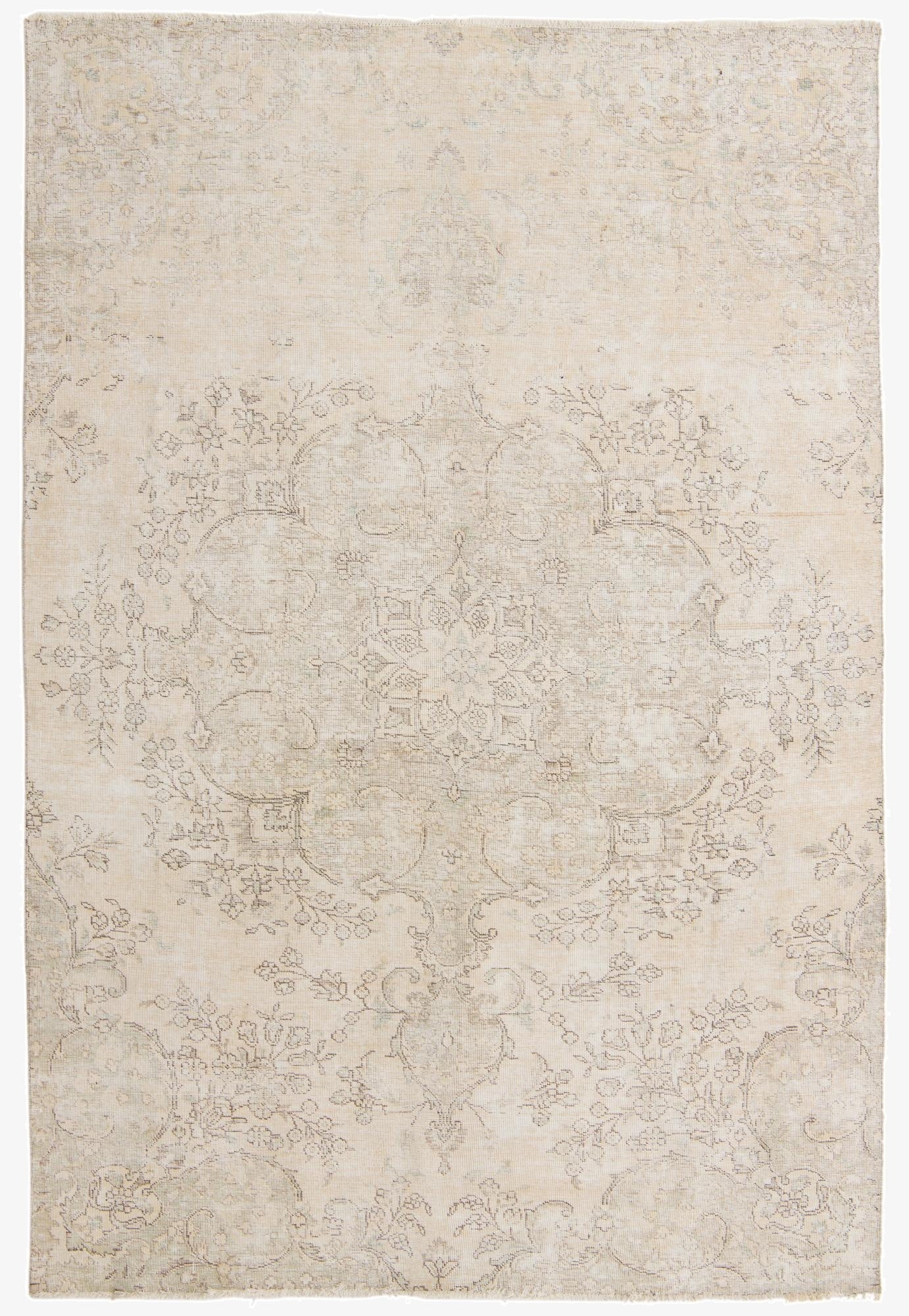  6' 6 x 10'  Hand Knotted Ultra Vintage Persian Wool Rug
